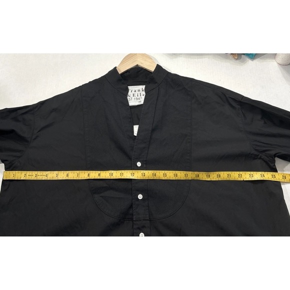 Frank &‎ Eileen TORI Italian Tuxedo Shirtdress Black Cotton XS Pockets Oversized - Picture 13 of 16